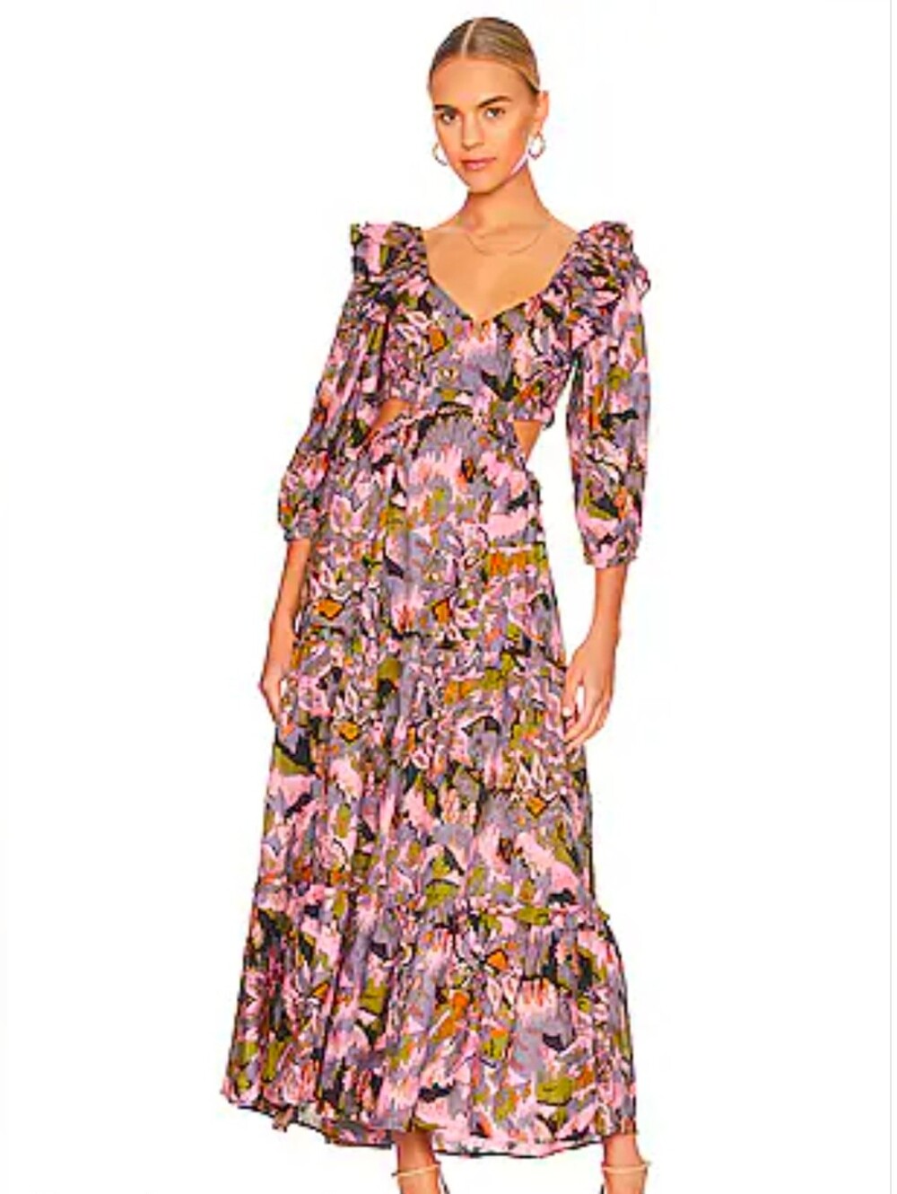 Cleobella Paris Midi Dress in Tapestry Print Size Small